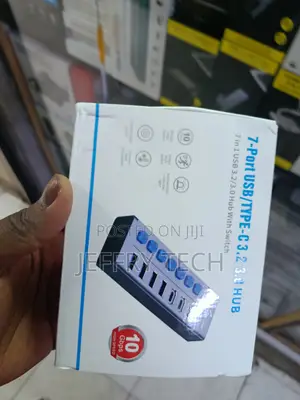 Usb 3.0 Hub, 7-Port Usb Adapter Splitter With Individual Led on/Off