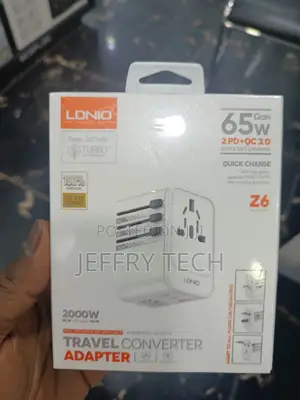 Ldnio Z6 65w 3 Usb Ports Gan Universal Travel Adapter - White