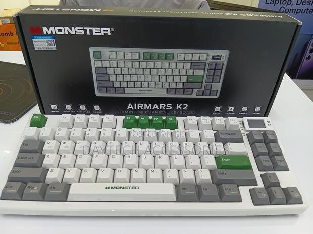 Monster Airmarks Gaming Mechanical Keyboard - White - thumbnail 2