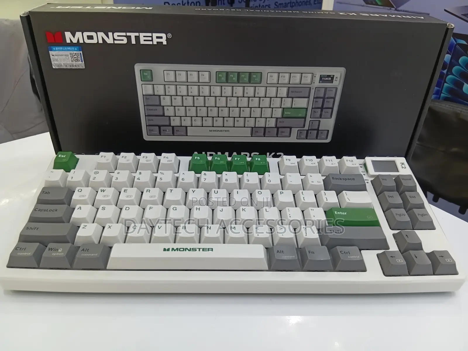 Monster Airmars Mechanical Gaming Keyboard With White/Grey Color.