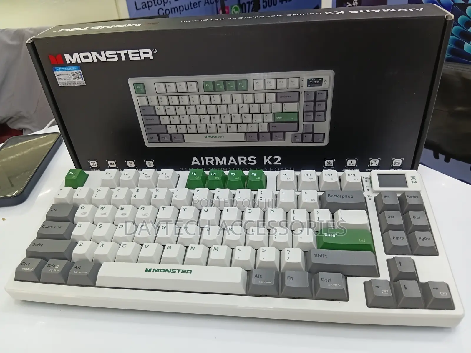 Monster Airmars Mechanical Gaming Keyboard With White/Grey Color.