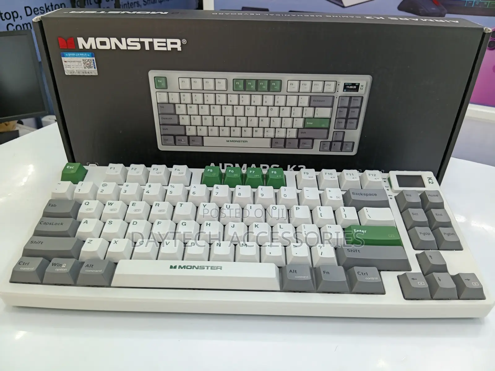 Monster Airmars Mechanical Gaming Keyboard With White/Grey Color.