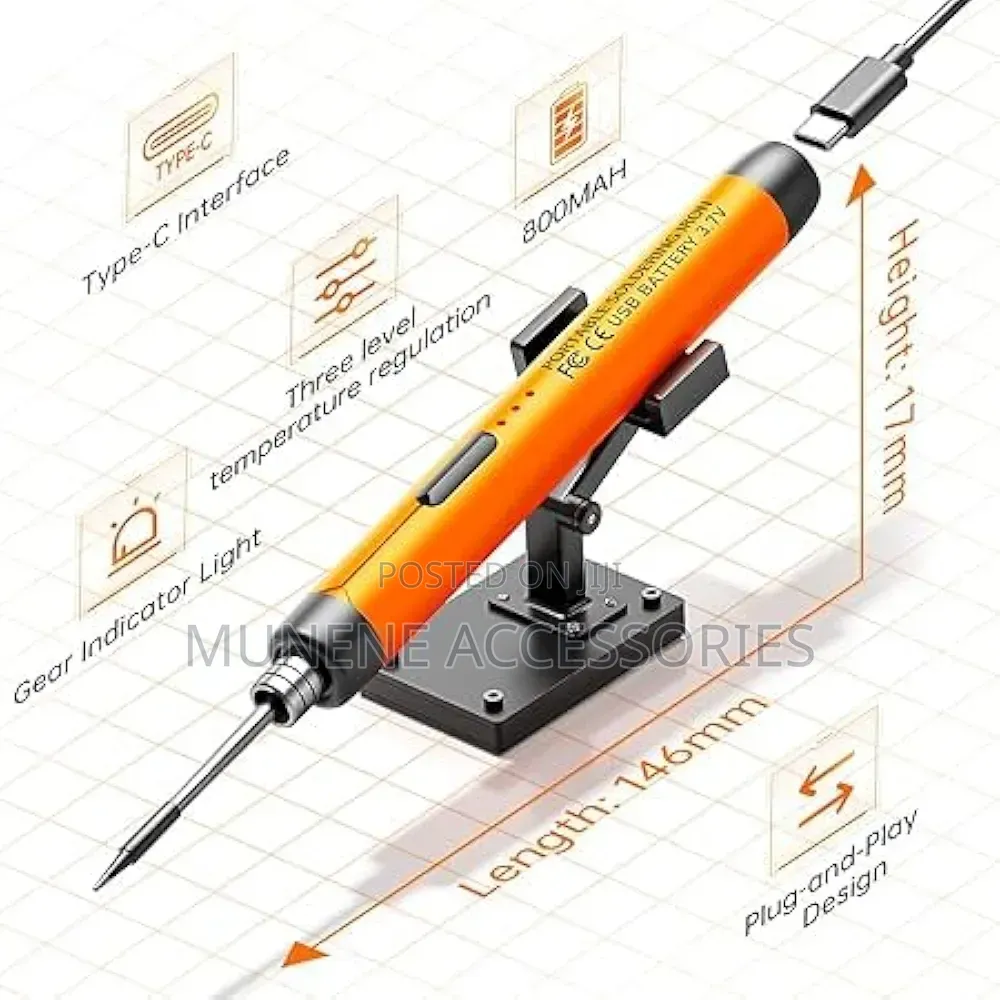 Rechargeable Electric Solder Iron Gun With 3 Heating Modes