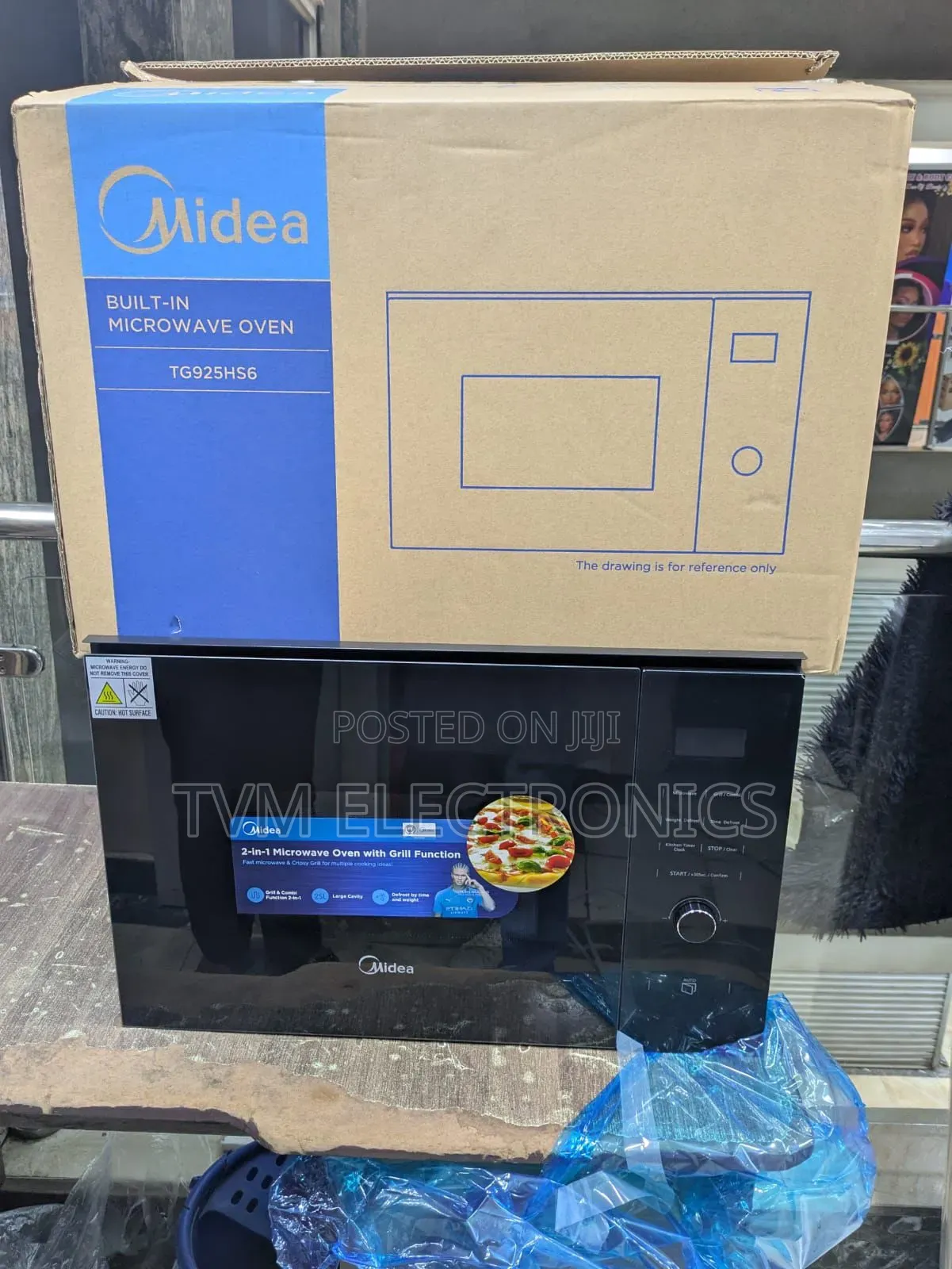Midea 25l Built-in Microwave Oven With Grill Stainless Steel