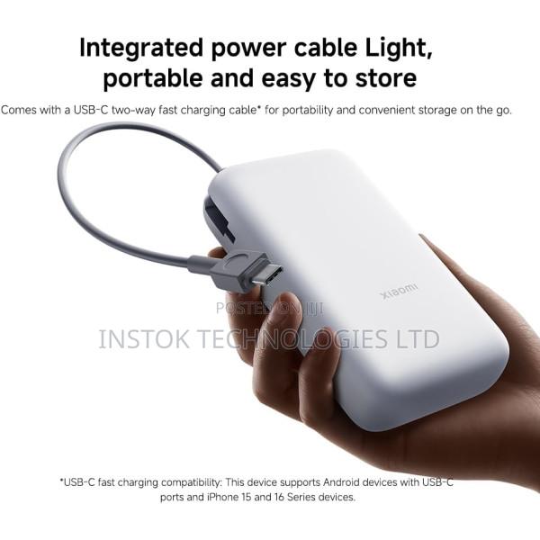Xiaomi Power Bank 20000mah (Integrated Cable) - thumbnail 2
