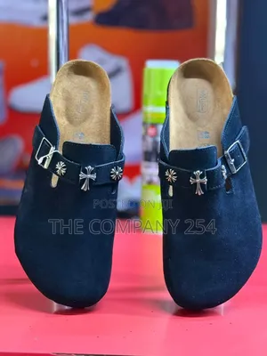 Quality Casual Leather Designer Chrome Heart Sued Crogs Available