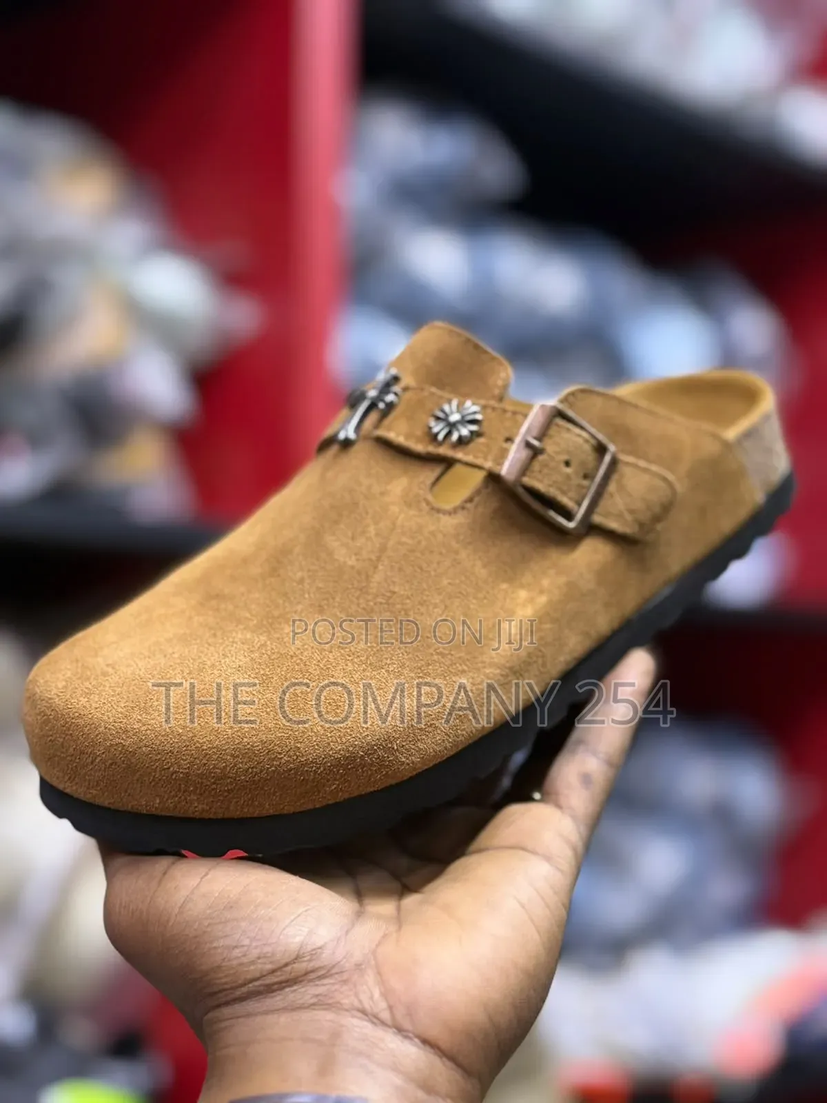 Quality Casual Leather Designer Chrome Heart Sued Crogs Available