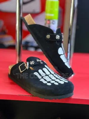 Quality Casual Leather Designer Chrome Heart Sued Crogs Available