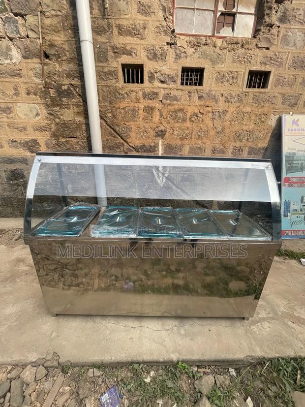Biva Glassed 5 Inserts Food Warmer Display - main view