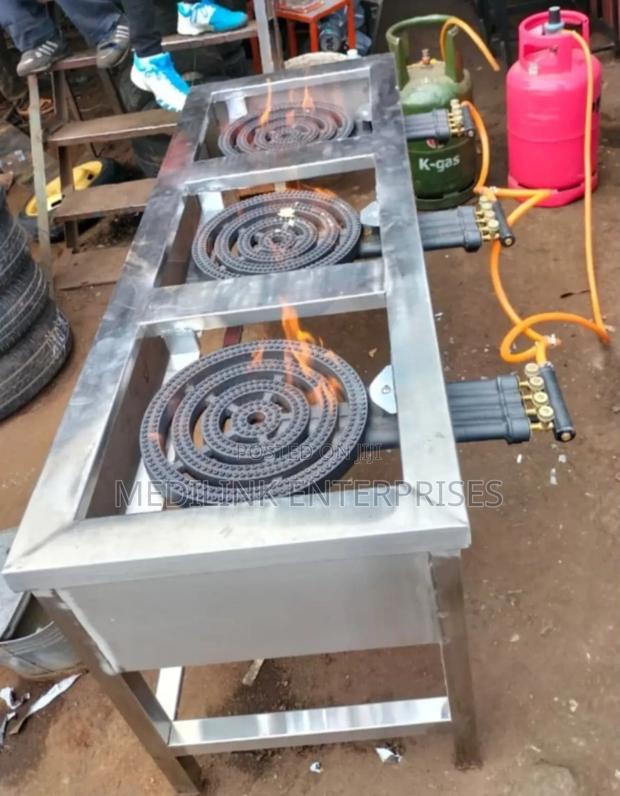 Modern Ringed Burner 3-Burner Cooker Jiko - main view