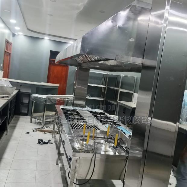 Customized Modern Stainless Steel Commercial Kitchen Set Up(Cooker+Hoo