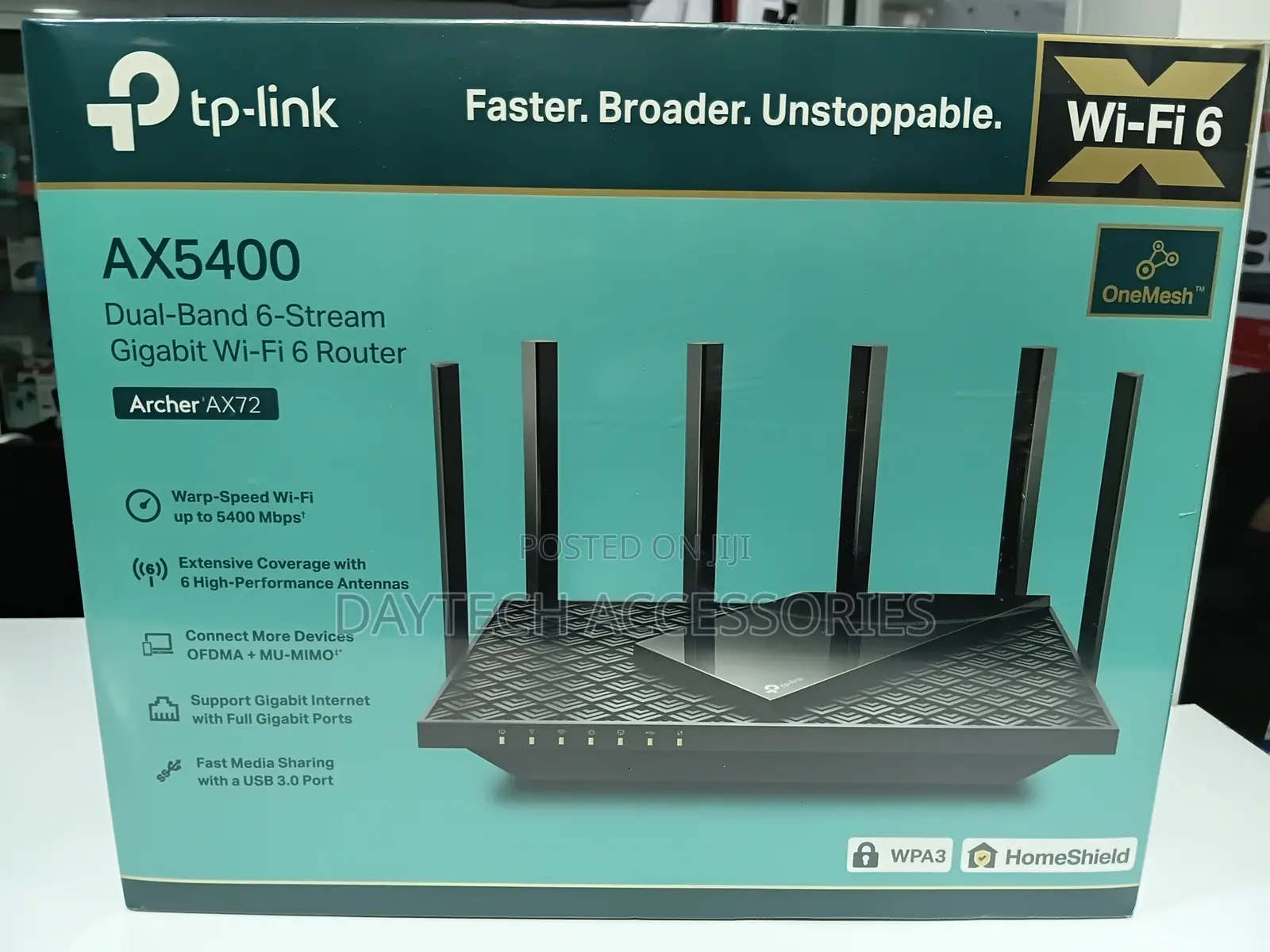 Tp-Link Ax5400 Dual-Band Gigabit Wi-Fi 6 Router (Tl-Archer Ax72)