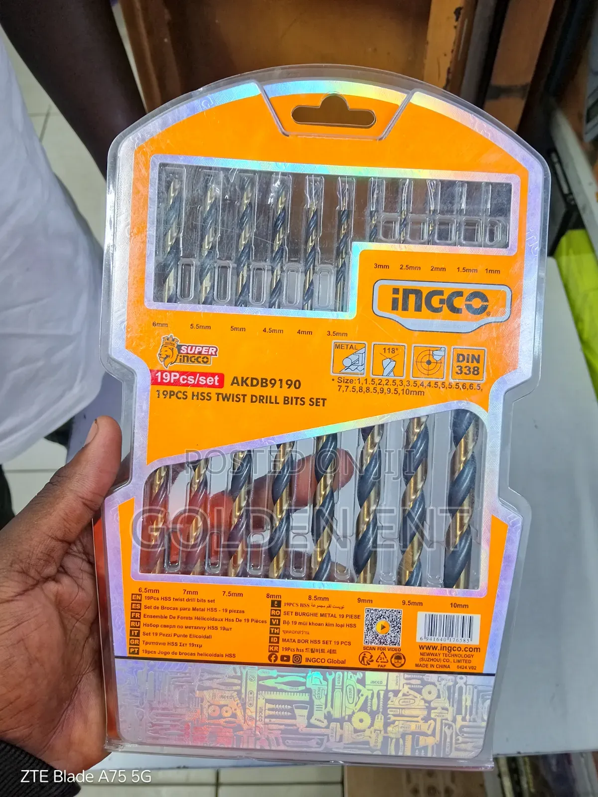Ingco 19pcs Twist Drill Bits Set/ Quality Drill Bit Set