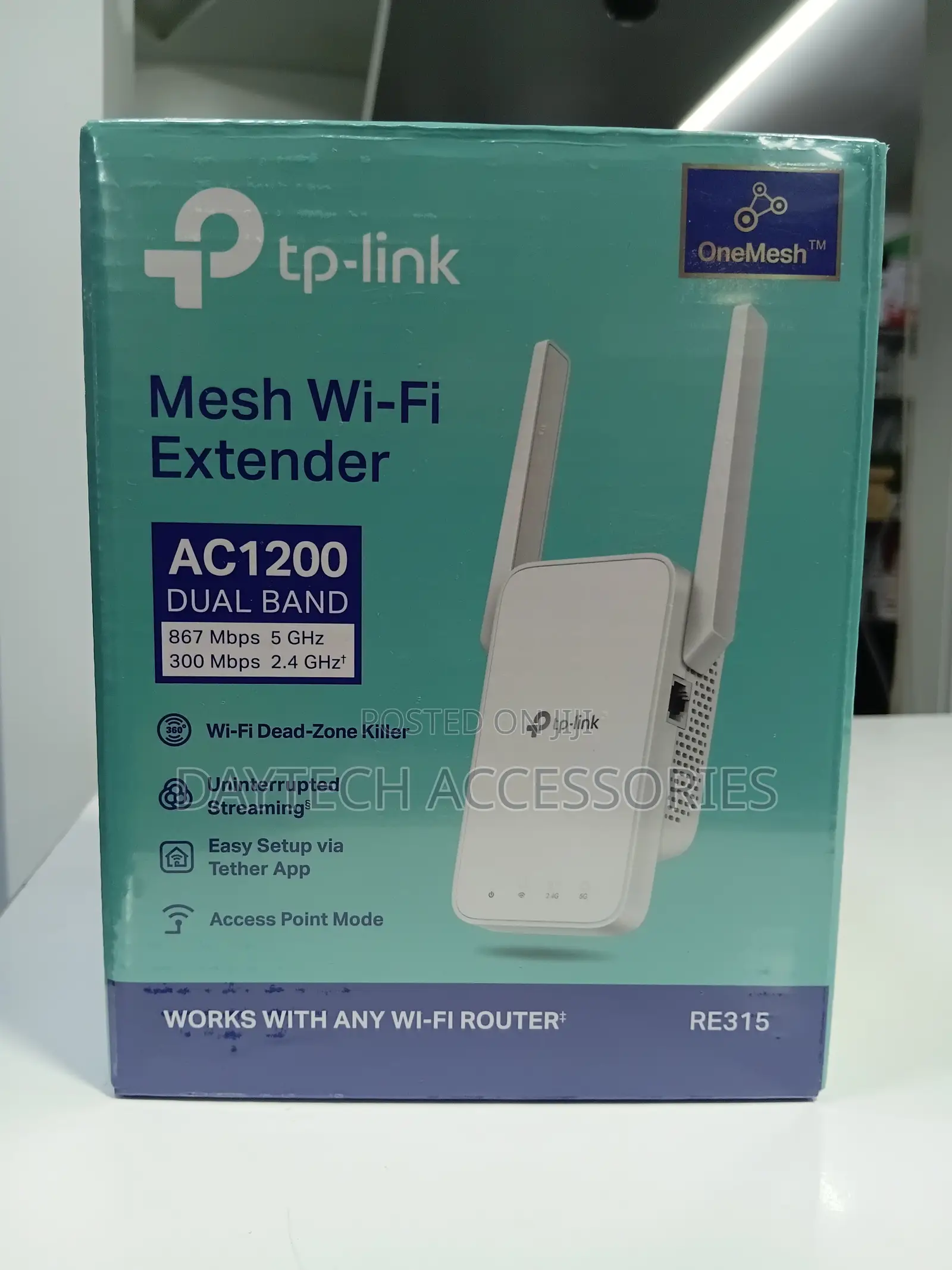Tp-Link Re315 Ac1200 Mesh Wi-Fi Range Extender Dual-Band Wi-Fi.