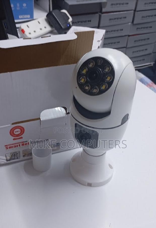 Smart Wifi Bulb Camera Dual Lens PTZ Home Office Security