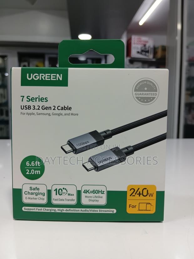 Ugreen 7 Series 240w Usb-C to Usb-C Cable 240w.