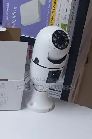 360° Bulb Camera Dual Lens Auto Tracking Remote Viewing V380