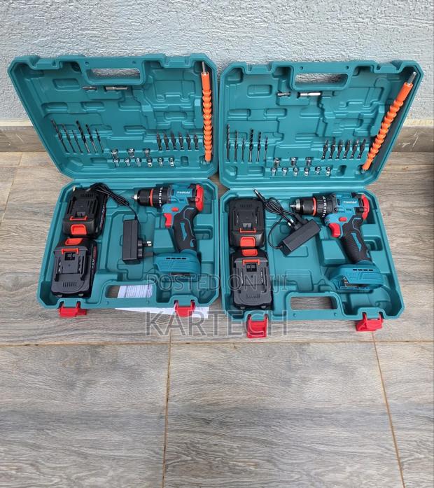Meakida 36v Brushless Cordless Drill Set + 2 Batteries Accessories - main view