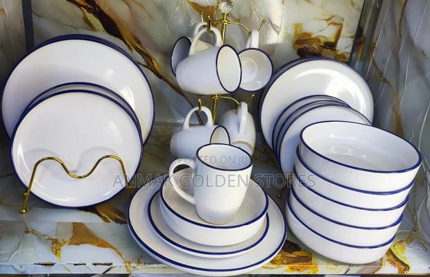 24 PCS Ceramic Dinner Set 
White