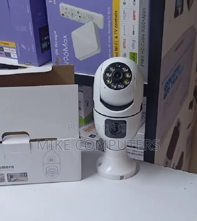 Dual Lens Bulb Camera PTZ Wifi Motion Detection Security