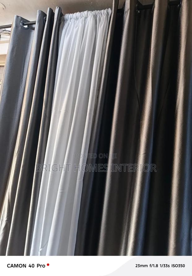 Grey Curtains Sold Per Meter Width - thumbnail 2