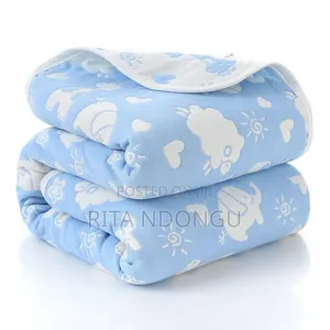5pcs Baby Muslin Swaddle Cloths - Soft Cotton