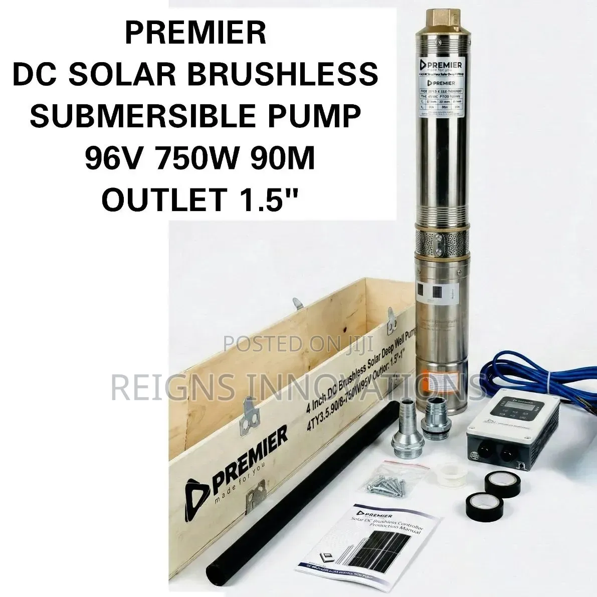 90m Premier Solar Dc Brushless Submersible Pump