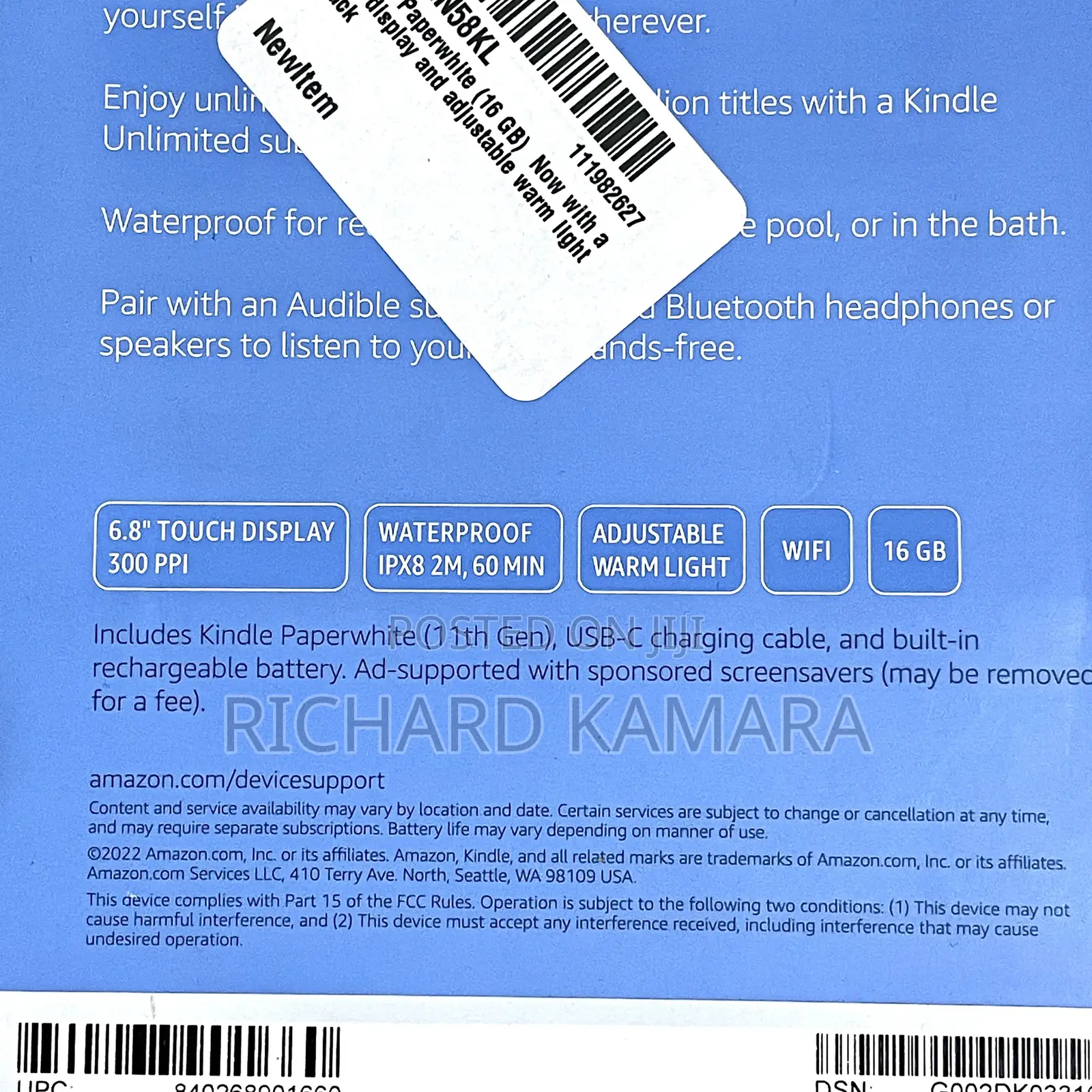 Amazon Kindle Paperwhite 16 GB Black