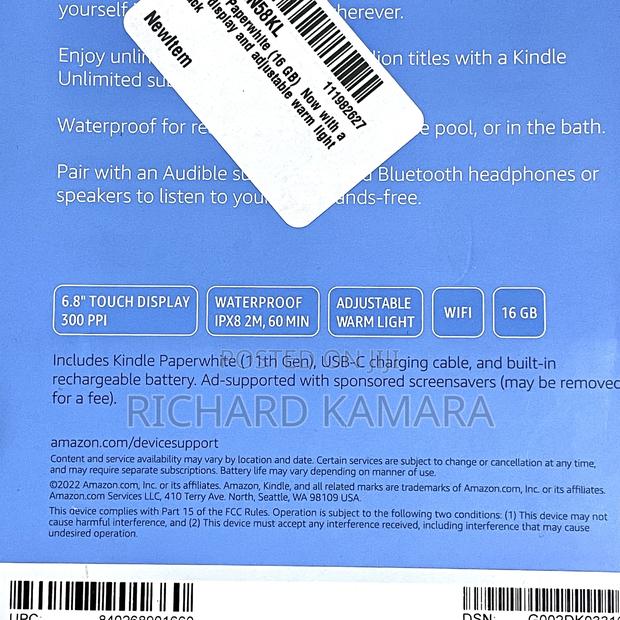 Amazon Kindle Paperwhite 16 GB Black - thumbnail 4
