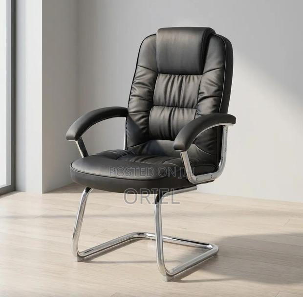 Office Chair : Sled Base Office Leather Chair - thumbnail 9