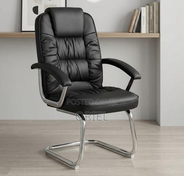 Office Chair : Sled Base Office Leather Chair - thumbnail 12