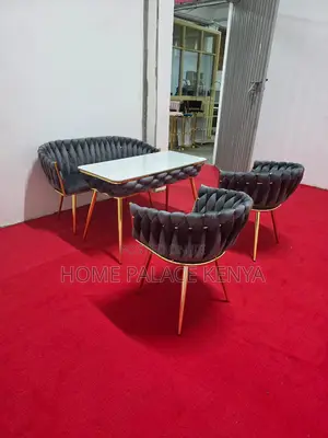 Dining Set: Gray French Dining Lounge Set