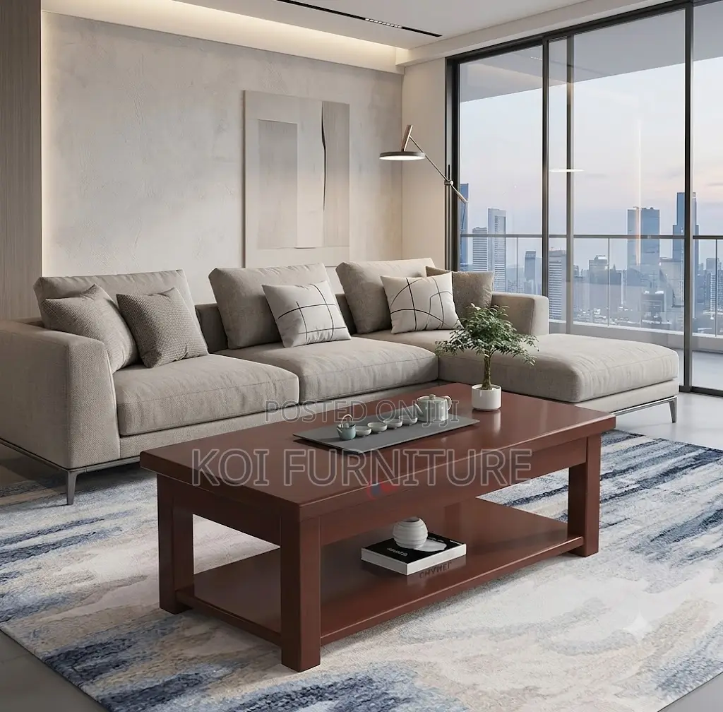 Coffee Table; Mahogany Executive Living Room Meeting Cofee Table