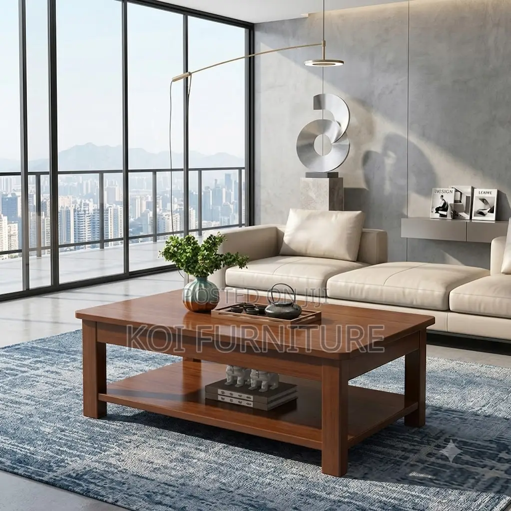 Coffee Table; Mahogany Executive Living Room Meeting Cofee Table