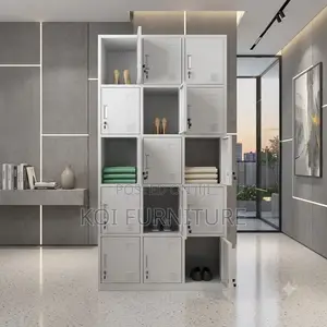 Office Cabinet; 12 Lockers Steel Files Storage Cabinet