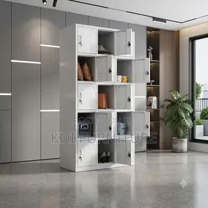 Office Cabinet; 12 Lockers Steel Files Storage Cabinet