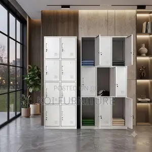 Office Cabinet; 12 Lockers Steel Files Storage Cabinet