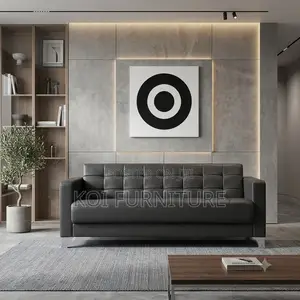 Office Sofa; 5-Seaters Leather Office Executive Sofa Set