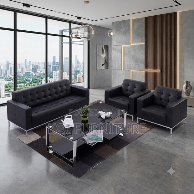 Office Sofa; 5-Seaters Leather Office Executive Sofa Set - thumbnail 5