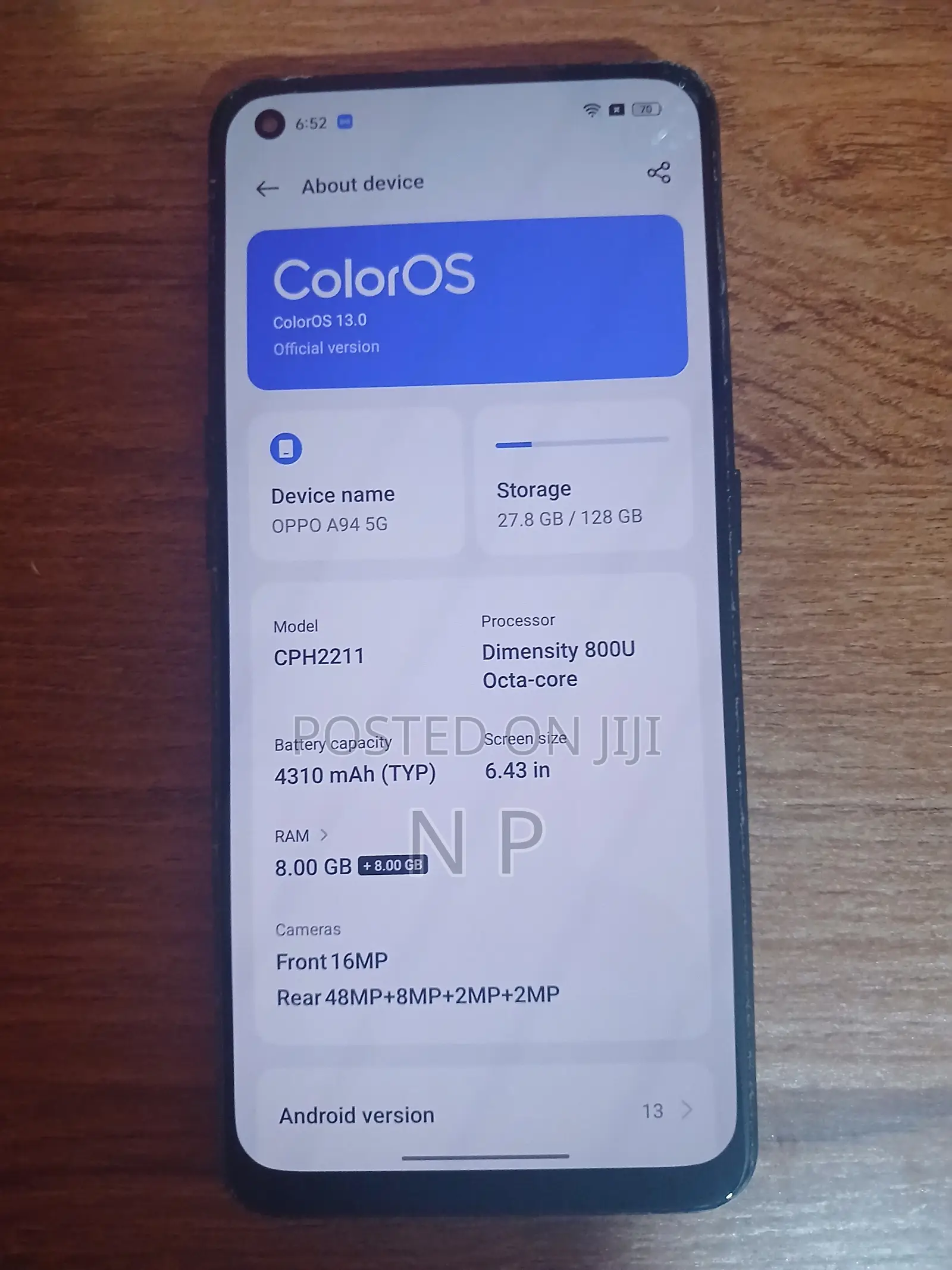 Oppo A94 128 GB Gray