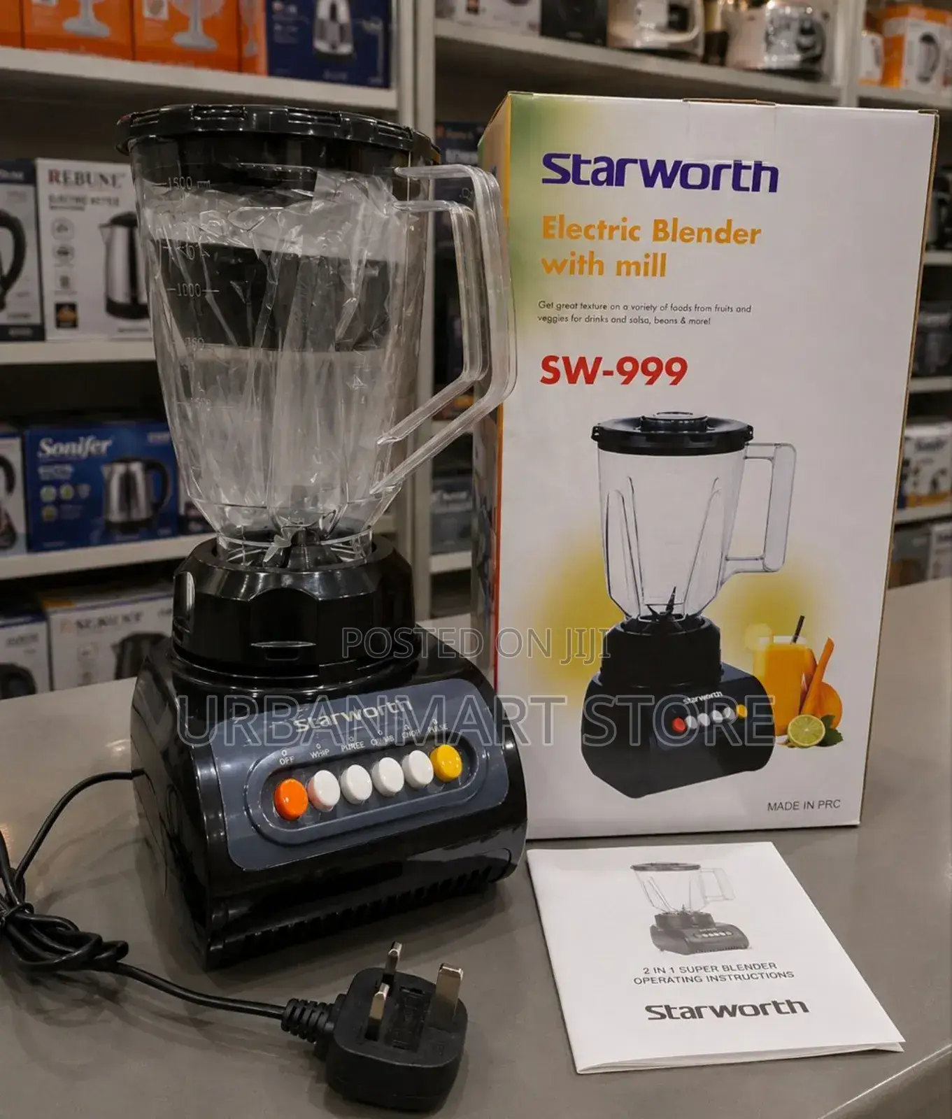 Starworth 2-in-1 Blender With Grinder