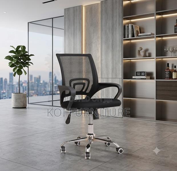 Office Chairs; Black Clerical Mesh Office Chairs
