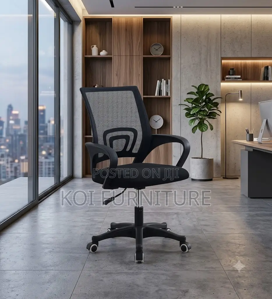 Office Chairs; Black Clerical Mesh Office Chairs