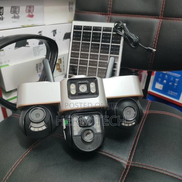3 PTZ CCTV Triple Lens 4g Solar Powered CCTV Cameras Outdoor