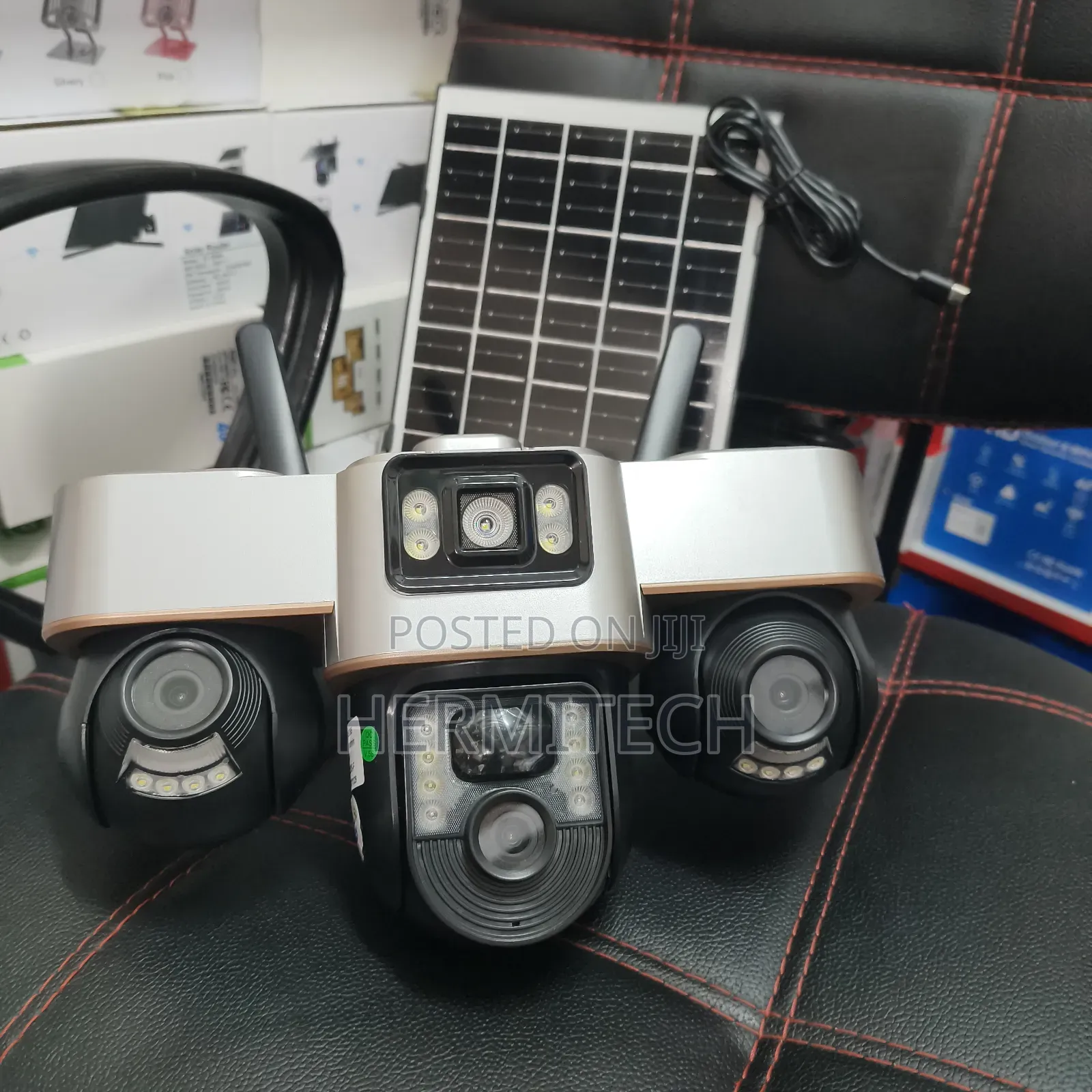 3 PTZ CCTV Triple Lens 4g Solar Powered CCTV Cameras Outdoor