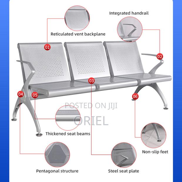 Office Bench : Linked 3-Seater Office Bench - thumbnail 11