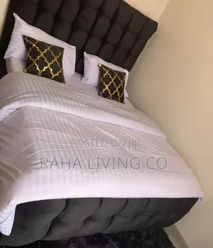 6pc White Satin Striped Duvet Cover Set | Hotel Quality