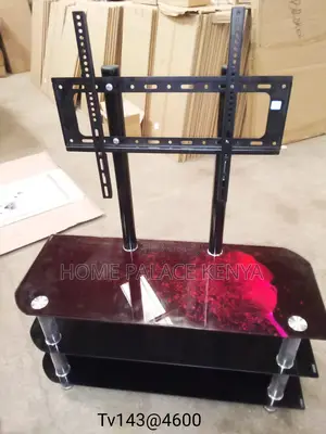 Tv Stand: 3 Layer Glass Tv Stand With Tv Mount