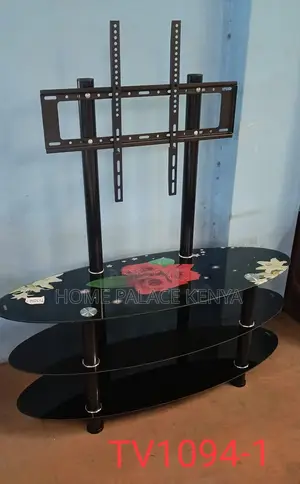 Tv Stand: 3 Layer Glass Tv Stand With Tv Mount