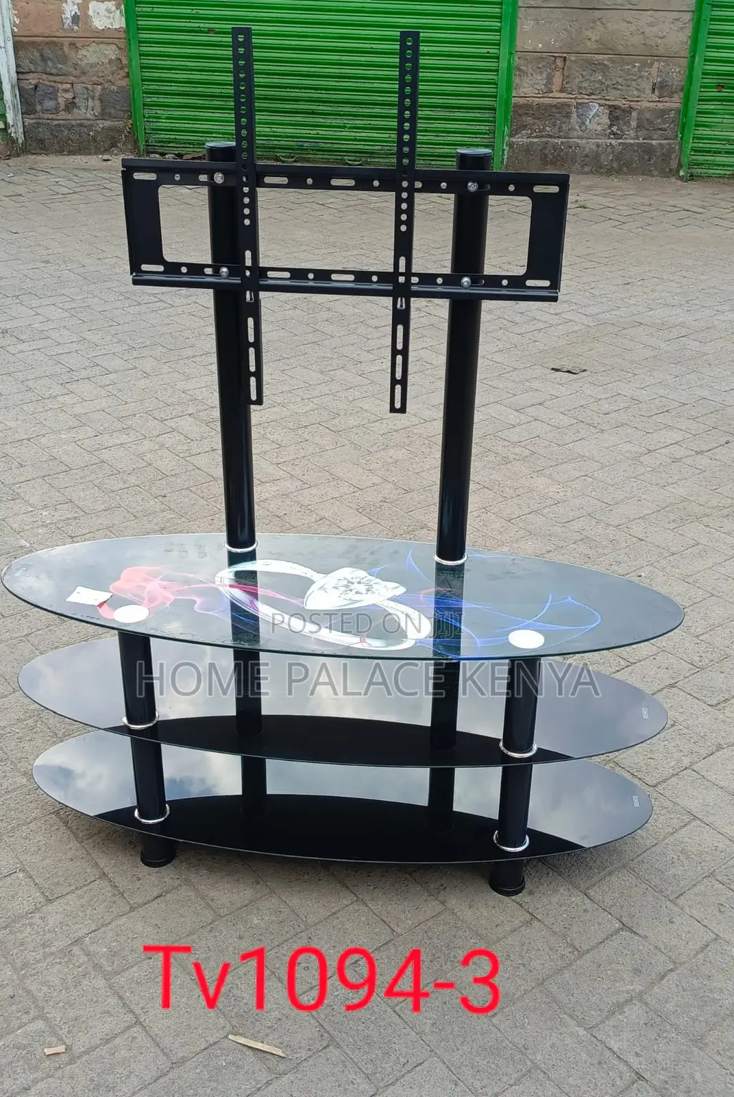 Tv Stand: 3 Layer Glass Tv Stand With Tv Mount